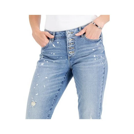 Discount โ๏ธ INC International Concepts ๐ฉ Women's Paint-Splatter Mid-Rise Straight-Leg Pants, Created For Macy's Medium Indigo ๐ 5 Discount โ๏ธ INC International Concepts ๐ฉ Women's Paint-Splatter Mid-Rise Straight-Leg Pants, Created For Macy's Medium Indigo ๐ - Image 3