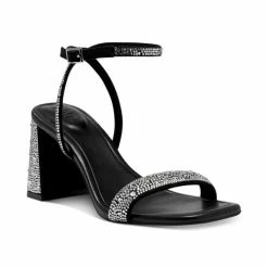 New โค๏ธ INC International Concepts Caymi Ankle-Strap ๐ Dress ๐ฉด Sandals, Created For Macy's Black Silver Bling ๐