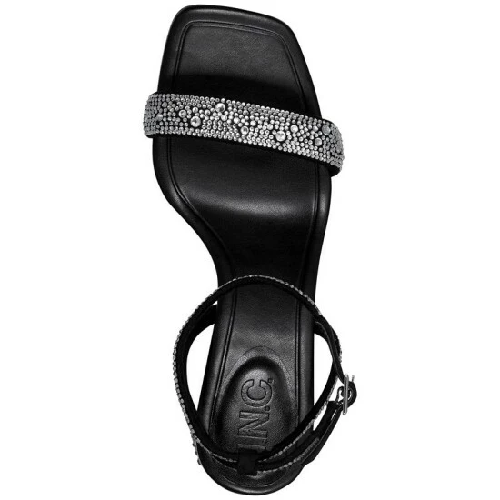 New โค๏ธ INC International Concepts Caymi Ankle-Strap ๐ Dress ๐ฉด Sandals, Created For Macy's Black Silver Bling ๐ 6 New โค๏ธ INC International Concepts Caymi Ankle-Strap ๐ Dress ๐ฉด Sandals, Created For Macy's Black Silver Bling ๐ - Image 4