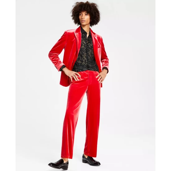 Discount ๐ INC International Concepts Men's Owen Slim-Fit Solid Velvet Suit Jacket, Created For Macy's Cut Ruby ๐ 8 Discount ๐ INC International Concepts Men's Owen Slim-Fit Solid Velvet Suit Jacket, Created For Macy's Cut Ruby ๐ - Image 6
