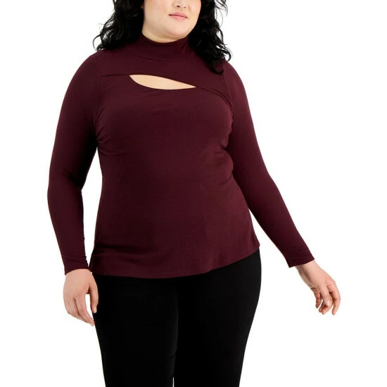 Outlet ๐ฅฐ INC International Concepts Plus Size Cutout Mock Neck Top, Created For Macy's Port ๐ 3 Outlet ๐ฅฐ INC International Concepts Plus Size Cutout Mock Neck Top, Created For Macy's Port ๐