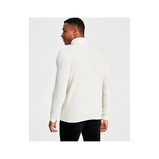 Brand new 🎁 INC International Concepts Men's Cashmere Mixed-Stitch Turtleneck Sweater, Created For Macy's Deep Black 🔔 4 Brand new 🎁 INC International Concepts Men's Cashmere Mixed-Stitch Turtleneck Sweater, Created For Macy's Deep Black 🔔 - Image 2