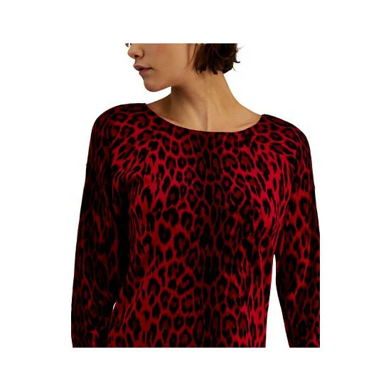 Best Pirce ๐ฅ INC International Concepts ๐ฉ Women's Leopard-Print Boat-Neck Sweater, Created For Macy's Natural Leo Red โจ 5 Best Pirce ๐ฅ INC International Concepts ๐ฉ Women's Leopard-Print Boat-Neck Sweater, Created For Macy's Natural Leo Red โจ - Image 3