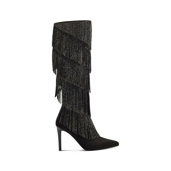 Buy ๐ INC International Concepts ๐ฉ Women's Shyn Fringe ๐ฅพ Boots, Created For Macy's Black Bling ๐คฉ 4 Buy ๐ INC International Concepts ๐ฉ Women's Shyn Fringe ๐ฅพ Boots, Created For Macy's Black Bling ๐คฉ - Image 2