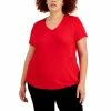 Buy 👏 INC International Concepts Plus Size Ribbed V-Neck T-Shirt, Created For Macy's Costa Green 🎉