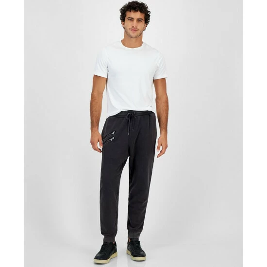Best deal 😀 INC International Concepts I.N.C. International Concepts® Men's Regular-Fit Acid-Washed Moto Joggers, Created For Macy's Deep Black ✨ 6 Best deal 😀 INC International Concepts I.N.C. International Concepts® Men's Regular-Fit Acid-Washed Moto Joggers, Created For Macy's Deep Black ✨ - Image 4