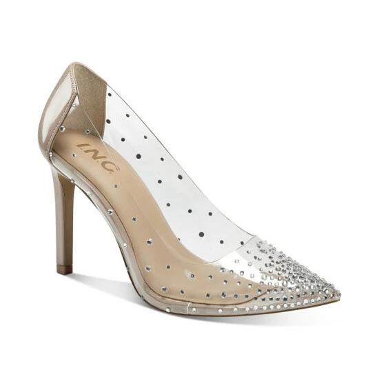 Hot Sale ๐ INC International Concepts Katey Clear Vinyl Pumps, Created For Macy's Rainbow Bling ๐ฅ 3 Hot Sale ๐ INC International Concepts Katey Clear Vinyl Pumps, Created For Macy's Rainbow Bling ๐ฅ