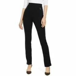 Discount ๐ฏ INC International Concepts Petite High-Rise Zip-Pocket Pants, Created For Macy's Deep Black ๐