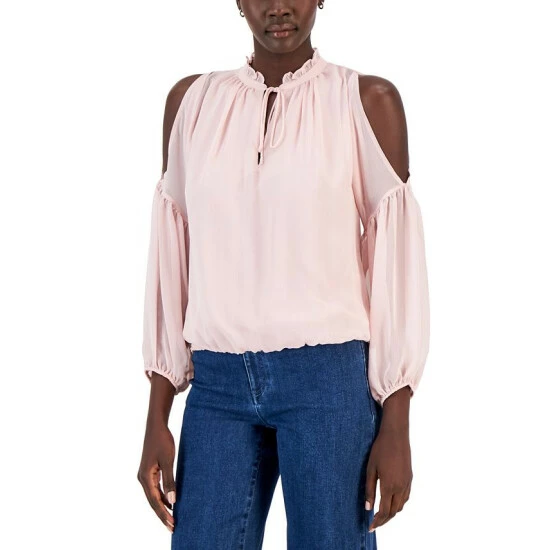 Budget โค๏ธ INC International Concepts ๐ฉ Women's Chiffon Cold-Shoulder Top, Created For Macy's Pale Mauve ๐ 3 Budget โค๏ธ INC International Concepts ๐ฉ Women's Chiffon Cold-Shoulder Top, Created For Macy's Pale Mauve ๐