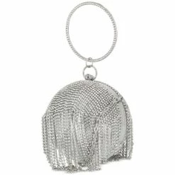 Cheapest 🔔 INC International Concepts Fringe Ball Bangle Clutch, Created For Macy's Fringe Silver 😉 -Inc International Sales unnamed file 2663