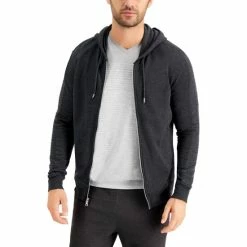 Best Sale 🔥 INC International Concepts Men's INC Fortune Full Zip Hoodie, Created For Macy's Basic Navy 💯
