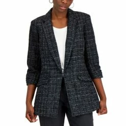 Best reviews of ✨ INC International Concepts 👩 Women's 3/4-Sleeve Blazer, Created For Macy's Plaid ⭐