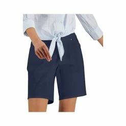 Best Pirce 🤩 INC International Concepts 👩 Women's Curvy Mid Rise Pull-On Bermuda Shorts, Created For Macy's Deep Black 👍 -Inc International Sales unnamed file 2693