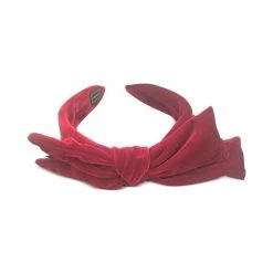 New ๐ INC International Concepts Holiday Lane Red Velvet Large Knotted Bow Hairband, Created For Macy's โจ