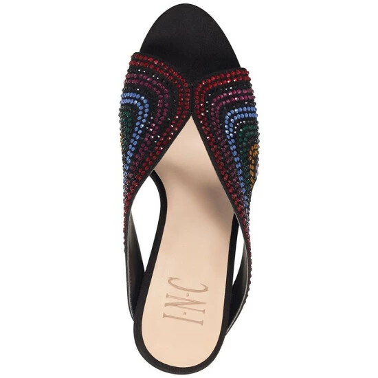 Outlet ✨ INC International Concepts 👩 Women's Livana Slide 👗 Dress Mules, Created For Macy's Rainbow Bling 🛒 6 Outlet ✨ INC International Concepts 👩 Women's Livana Slide 👗 Dress Mules, Created For Macy's Rainbow Bling 🛒 - Image 4