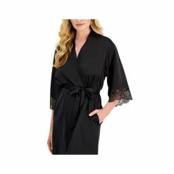 Top 10 😉 INC International Concepts INC International Concept 👩 Women's Shine Lace Wrap Robe, Created For Macy's Deep Black 🧨 -Inc International Sales unnamed file 2717