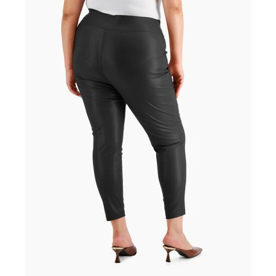 Coupon โค๏ธ INC International Concepts Faux-Leather Ankle-Length Skinny Pants, Created For Macy's Deep Black ๐ 4 Coupon โค๏ธ INC International Concepts Faux-Leather Ankle-Length Skinny Pants, Created For Macy's Deep Black ๐ - Image 2