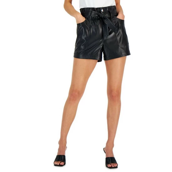 Wholesale 🔥 INC International Concepts 👩 Women's High-Rise Belted Faux-Leather Shorts, Created For Macy's Deep Black ⭐ 3 Wholesale 🔥 INC International Concepts 👩 Women's High-Rise Belted Faux-Leather Shorts, Created For Macy's Deep Black ⭐