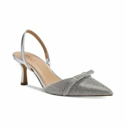 Outlet 🛒 INC International Concepts 👩 Women's Gelsey Slingback Kitten-Heel Pumps, Created For Macy's Black Crystal 👍