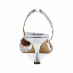 Outlet 🛒 INC International Concepts 👩 Women's Gelsey Slingback Kitten-Heel Pumps, Created For Macy's Black Crystal 👍 -Inc International Sales unnamed file 2782