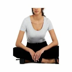Hot Sale ✨ INC International Concepts 👩 Women's Heather Scoop-Neck T-Shirt, Created For Macy's Heather Belle Grey ⭐ 8 Hot Sale ✨ INC International Concepts 👩 Women's Heather Scoop-Neck T-Shirt, Created For Macy's Heather Belle Grey ⭐ -Inc International Sales unnamed file 2820