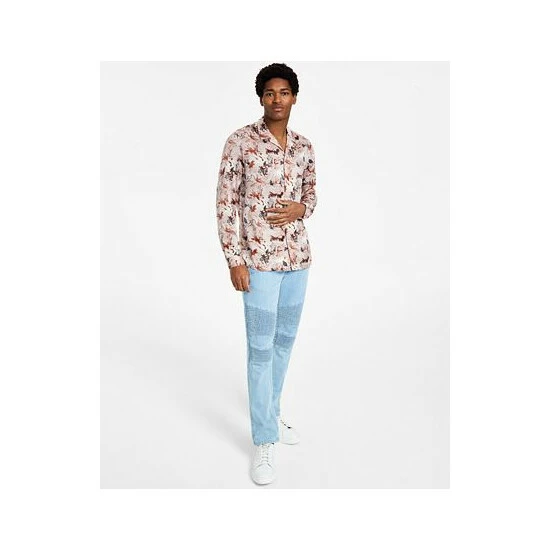 Budget ๐งจ INC International Concepts Men's Classic-Fit Long Sleeve Sprig Print Camp ๐ Shirt, Created For Macy's Baby Fawn ๐ฅ 5 Budget ๐งจ INC International Concepts Men's Classic-Fit Long Sleeve Sprig Print Camp ๐ Shirt, Created For Macy's Baby Fawn ๐ฅ - Image 3