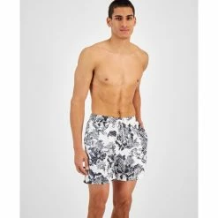 Wholesale ๐งจ INC International Concepts Men's Zebra 5 Board Shorts, Created For Macy's White ๐