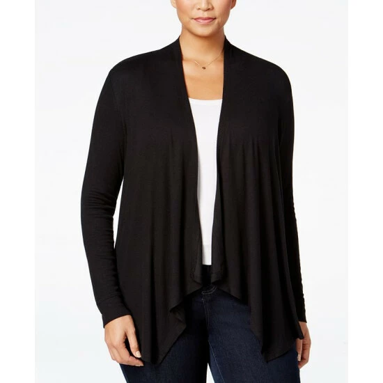Cheap 🤩 INC International Concepts Plus Size Draped Cardigan, Created For Macy's Black 🎁 3 Cheap 🤩 INC International Concepts Plus Size Draped Cardigan, Created For Macy's Black 🎁