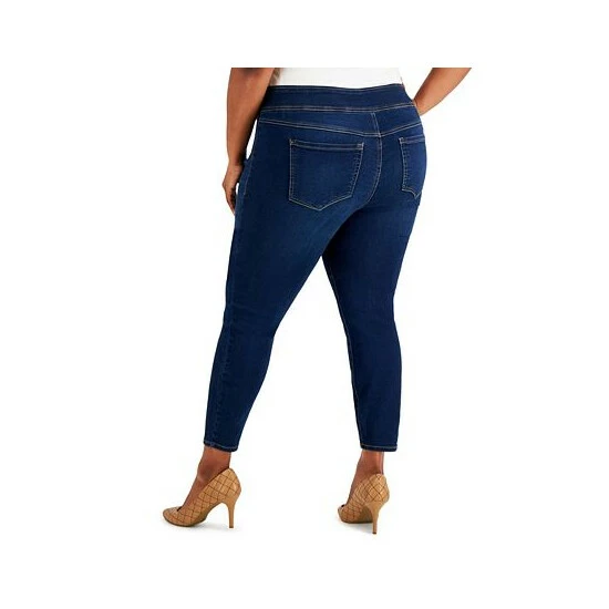 Cheapest 👏 INC International Concepts Plus Size Pull-On Denim Jeggings, Created For Macy's Noir Wash 🔥 5 Cheapest 👏 INC International Concepts Plus Size Pull-On Denim Jeggings, Created For Macy's Noir Wash 🔥 - Image 3