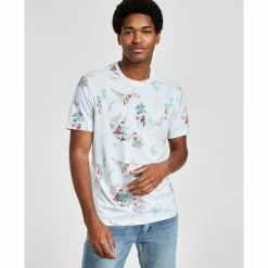 Cheap ๐ INC International Concepts Men's Jason Classic-Fit Watercolor Floral Print Crewneck T-Shirt, Created For Macy's Bright White ๐