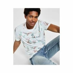 Cheap 🎁 INC International Concepts Men's Jason Classic-Fit Watercolor Floral Print Crewneck T-Shirt, Created For Macy's Bright White 👍 -Inc International Sales unnamed file 2890