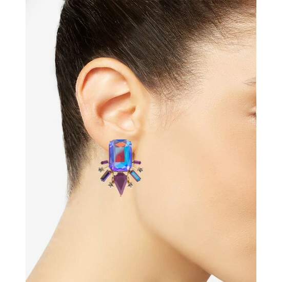 Best Pirce ๐ INC International Concepts Gold-Tone Purple Mixed Stone Cluster Statement Stud Earrings, Created For Macy's ๐งจ 4 Best Pirce ๐ INC International Concepts Gold-Tone Purple Mixed Stone Cluster Statement Stud Earrings, Created For Macy's ๐งจ - Image 2