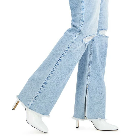 Best deal ๐ INC International Concepts ๐ฉ Women's High-Rise Distressed Slim Flared ๐ Jeans, Created For Macy's Light Indigo ๐ 6 Best deal ๐ INC International Concepts ๐ฉ Women's High-Rise Distressed Slim Flared ๐ Jeans, Created For Macy's Light Indigo ๐ - Image 4