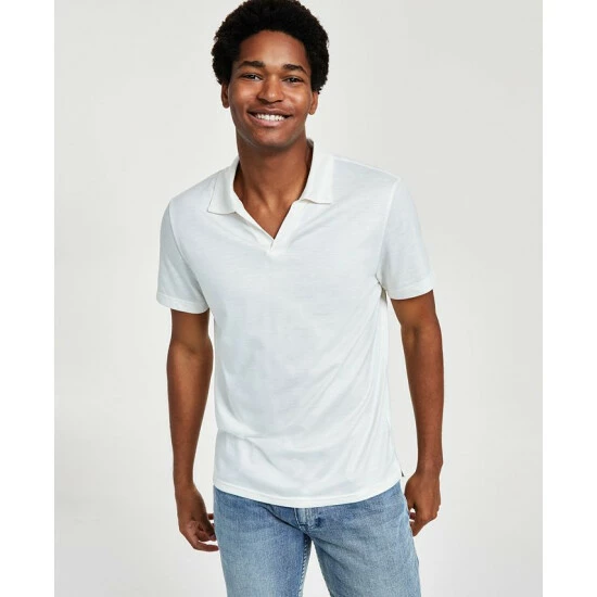 Buy ⌛ INC International Concepts Men's Luca Classic-Fit Short-Sleeve Open-Placket Polo 👕 Shirt, Created For Macy's Antique White 🔥 3 Buy ⌛ INC International Concepts Men's Luca Classic-Fit Short-Sleeve Open-Placket Polo 👕 Shirt, Created For Macy's Antique White 🔥