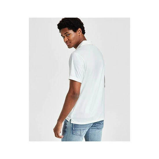 Buy ⌛ INC International Concepts Men's Luca Classic-Fit Short-Sleeve Open-Placket Polo 👕 Shirt, Created For Macy's Antique White 🔥 4 Buy ⌛ INC International Concepts Men's Luca Classic-Fit Short-Sleeve Open-Placket Polo 👕 Shirt, Created For Macy's Antique White 🔥 - Image 2