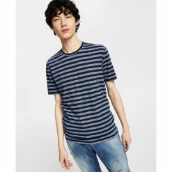 Best Sale โญ INC International Concepts Men's Striped Slub T-Shirt, Created For Macy's Port ๐