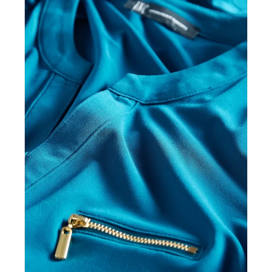 Budget 🎁 INC International Concepts 👩 Women's Zip-Pocket Blouse, Created For Macy's Real Red 👏 9 Budget 🎁 INC International Concepts 👩 Women's Zip-Pocket Blouse, Created For Macy's Real Red 👏 - Image 7