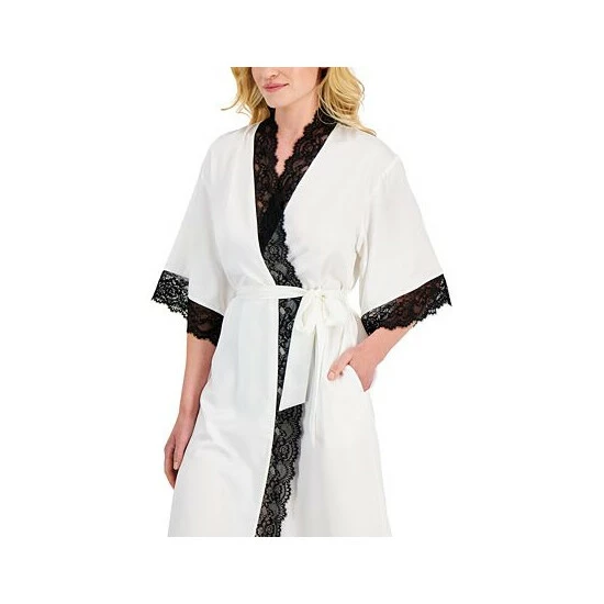 Cheapest โ INC International Concepts ๐ฉ Women's Lace Trim Long Wrap Robe, Created For Macy's Washed White ๐งจ 5 Cheapest โ INC International Concepts ๐ฉ Women's Lace Trim Long Wrap Robe, Created For Macy's Washed White ๐งจ - Image 3