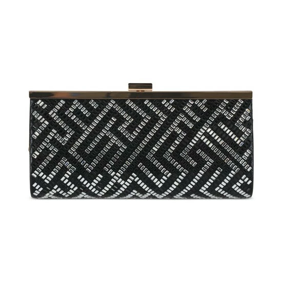 Hot Sale ๐ INC International Concepts Lexy Minaudiere Clutch, Created For Macy's Black/white Geo โ 3 Hot Sale ๐ INC International Concepts Lexy Minaudiere Clutch, Created For Macy's Black/white Geo โ
