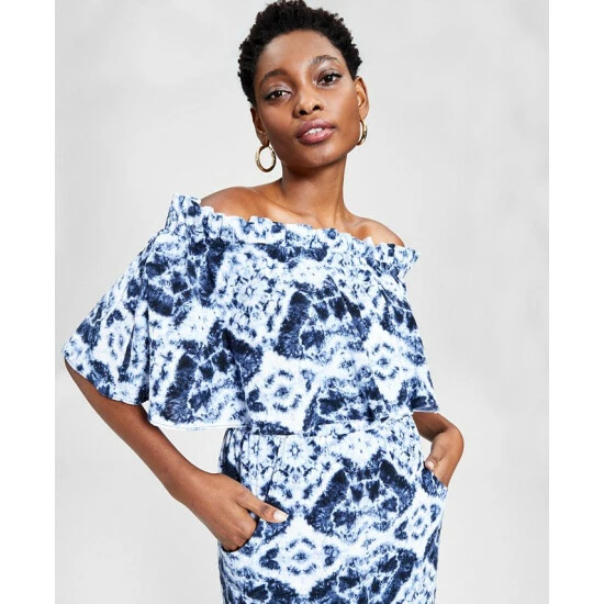 Hot Sale โ INC International Concepts ๐ฉ Women's Cotton Tie-Dyed ๐ Dress, Created For Macy's Dia Dye Cm ๐ฅ 6 Hot Sale โ INC International Concepts ๐ฉ Women's Cotton Tie-Dyed ๐ Dress, Created For Macy's Dia Dye Cm ๐ฅ - Image 4