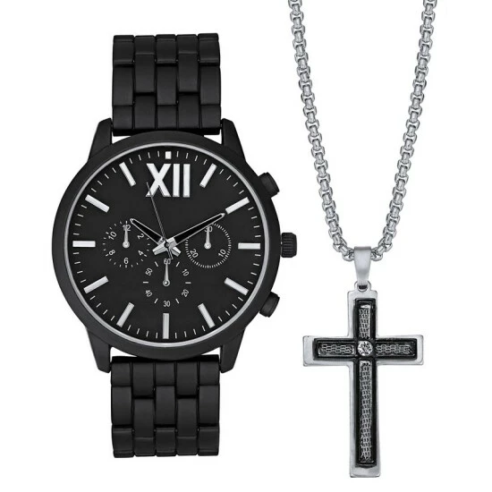 Budget ๐ INC International Concepts Men's Matte Black Bracelet โ Watch 48mm Gift Set, Created For Macy's Jet โจ 2 Budget ๐ INC International Concepts Men's Matte Black Bracelet โ Watch 48mm Gift Set, Created For Macy's Jet โจ