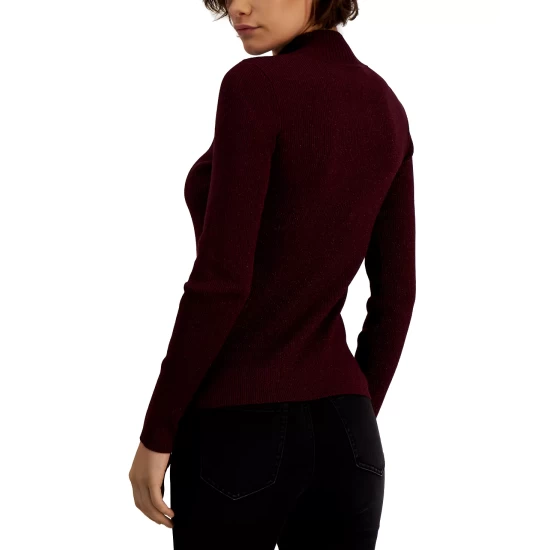 Outlet ๐ INC International Concepts ๐ฉ Women's Shine Ribbed Turtleneck Sweater, Created For Macy's Port Shine ๐ฅ 8 Outlet ๐ INC International Concepts ๐ฉ Women's Shine Ribbed Turtleneck Sweater, Created For Macy's Port Shine ๐ฅ - Image 6