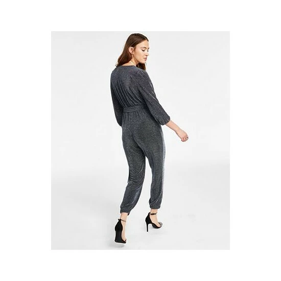 Coupon ✔️ INC International Concepts Metallic Belted Jumpsuit, Created For Macy's Black Lurex 🔥 4 Coupon ✔️ INC International Concepts Metallic Belted Jumpsuit, Created For Macy's Black Lurex 🔥 - Image 2
