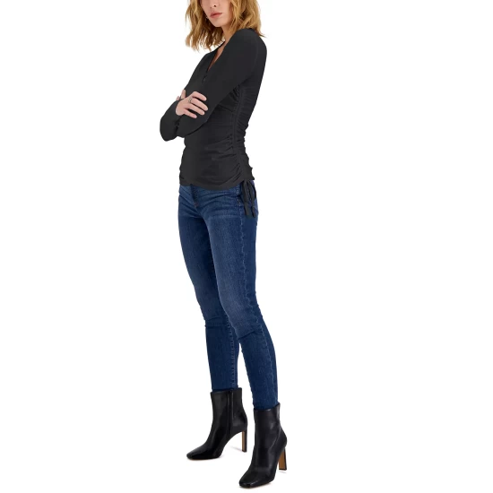 Budget ๐ INC International Concepts ๐ฉ Women's Side-Ruched Surplice Top, Created For Macy's Deep Black ๐ 6 Budget ๐ INC International Concepts ๐ฉ Women's Side-Ruched Surplice Top, Created For Macy's Deep Black ๐ - Image 4