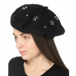 Inc International Sales 11 Promo 🔥 INC International Concepts Embellished Beret, Created For Macy's Black 😀