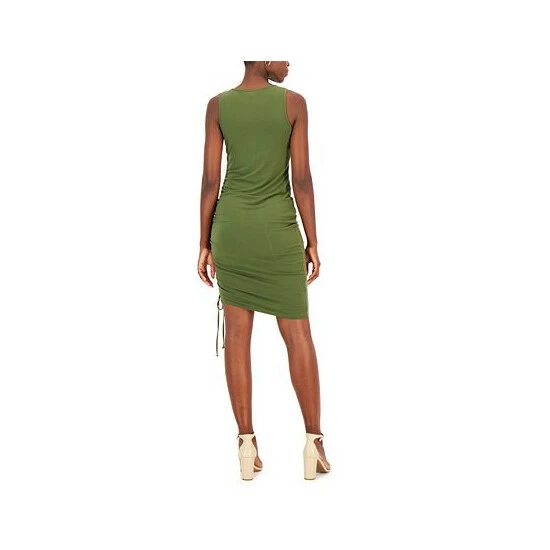 Outlet 👏 INC International Concepts 👩 Women's Sleeveless Side-Ruched Bodycon 👗 Dress, Created For Macy's Costa Green ⭐ 3 Outlet 👏 INC International Concepts 👩 Women's Sleeveless Side-Ruched Bodycon 👗 Dress, Created For Macy's Costa Green ⭐ - Image 2