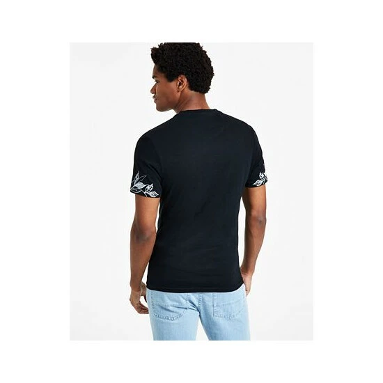 Best Sale 🔔 INC International Concepts Men's Romeo Classic-Fit Short-Sleeve Floral T-Shirt, Created For Macy's Deep Black ✔️ 3 Best Sale 🔔 INC International Concepts Men's Romeo Classic-Fit Short-Sleeve Floral T-Shirt, Created For Macy's Deep Black ✔️ - Image 2