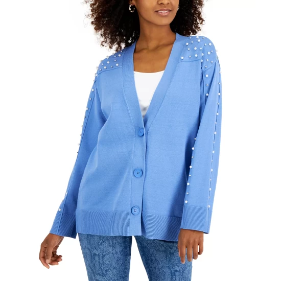 Brand new ⌛ INC International Concepts 👩 Women's Solid V-Neck Sweater, Created For Macy's Coral 💄 Lipstick 🌟 4 Brand new ⌛ INC International Concepts 👩 Women's Solid V-Neck Sweater, Created For Macy's Coral 💄 Lipstick 🌟 - Image 2