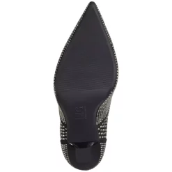 Outlet ✔️ INC International Concepts Carma Pointed Toe Studded Kitten Heel Pumps, Created For Macy's Black 🥰