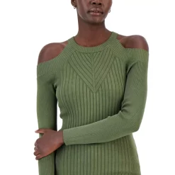 Discount 🎁 INC International Concepts 👩 Women's Ribbed Cold-Shoulder Sweater, Created For Macy's Heather Oatmeal 😉 -Inc International Sales unnamed file 348